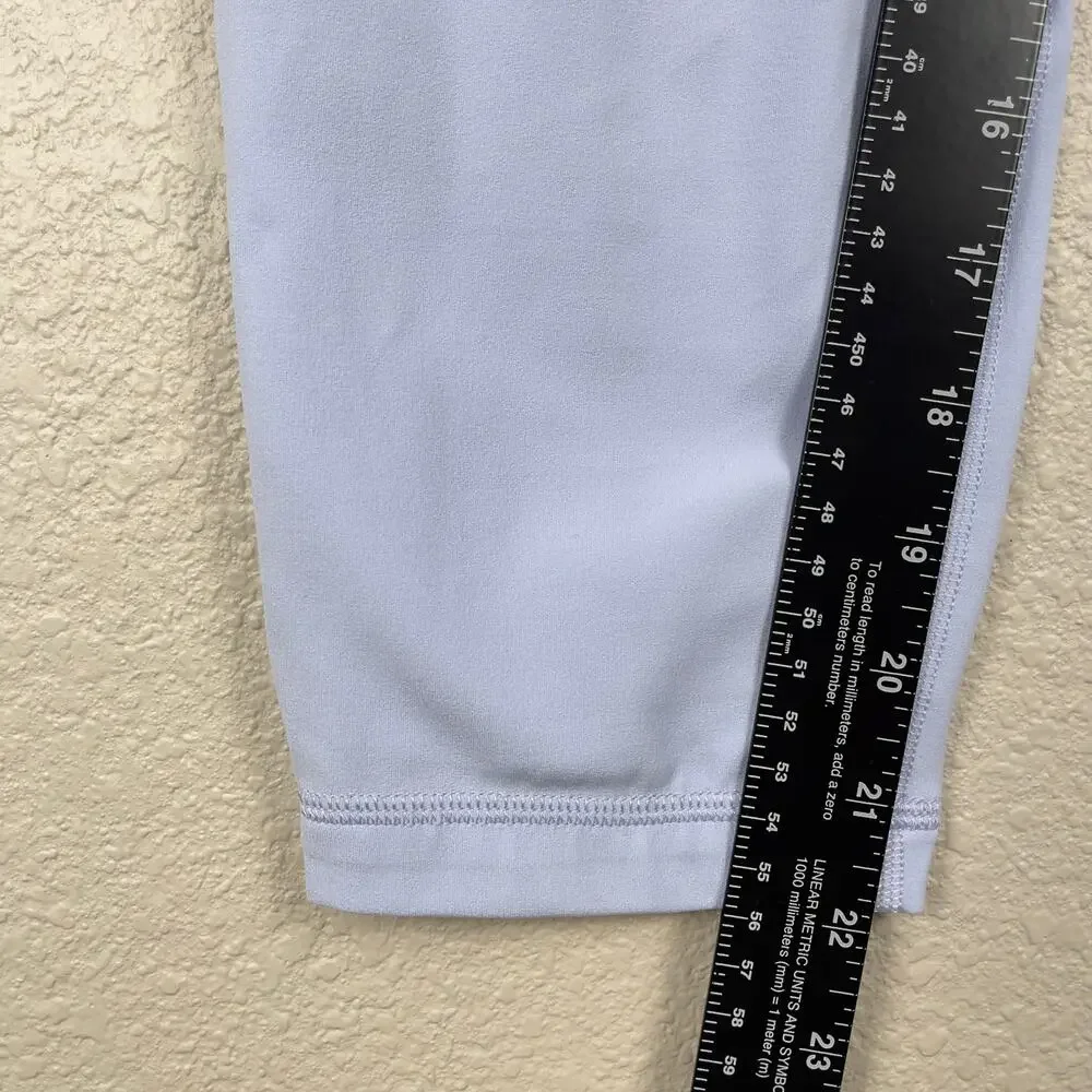 Lululemon Align High‎ Rise Crop Leggings Pastel Blue 12 Yoga Workout Athleisure
